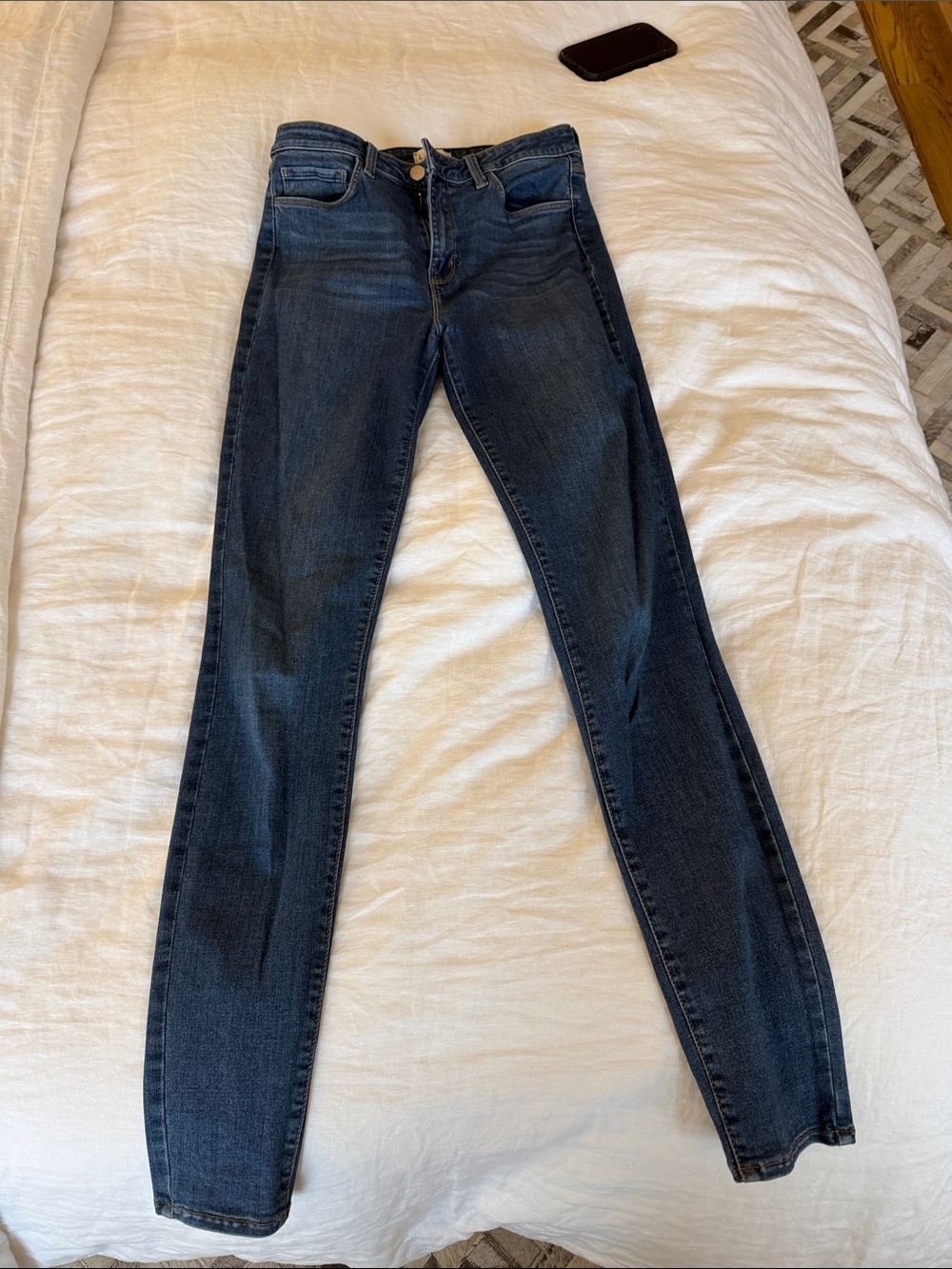 L'AGENCE Dark Indigo High-Rise Skinny Jeans